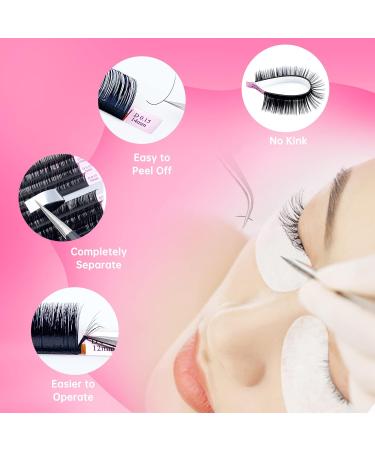 Shop WeiMB Single Eyelashes - 1:1 Glossy Silk Volume Extensions | D-Curl 0.07mm Thickness | 4 PCs (11mm-11mm-12mm-12mm) - International Shipping - Buy Online on GoSupps.com