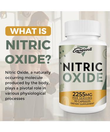 Buy Nitric Oxide Boost - Premium Precursor & Phytonutrient Blend for Enhanced Blood Flow & Energy - 90 Capsules (2 Bottles - Buy Online on GoSupps.com