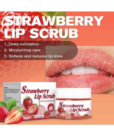 3PCS Lips Scrub Fruit Flavor Strawberry Lip Scrub Moisturizing Nourishing Exfoliating Dead Skin Reduce Lips Fine Lines - Buy Online on GoSupps.com