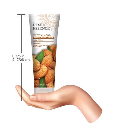 Desert Essence Sweet Almond Hand & Body Lotion 8 fl. oz. | Gluten Free, Vegan & Cruelty Free | Shea Butter, Jojoba Oil | Softens & Nourishes Skin - Buy Online on GoSupps.com