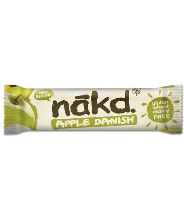 Nakd Apple Danish Oat Bar - Vegan, Gluten-Free Healthy Snack - 35g x 4 bars - Buy Online on GoSupps.com