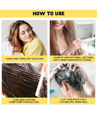 Omaky Keratin Repair Hair Mask with Argan & Coconut Oil - 2PCS Instant Hair Treatment | Nourish & Revitalize for All Hair Types - Buy Online on GoSupps.com