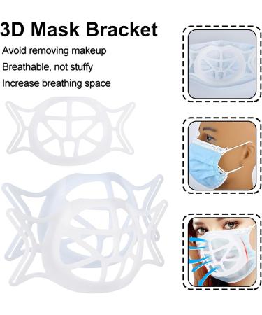 Hoothy 3D Silicone Mask Holder - Washable & Reusable | Protection for Lipstick & Makeup | Enhanced Breathing Space - 5PC - Buy Online on GoSupps.com