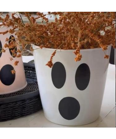 Ghost Face Sticker Ghost Face Stickers for Ghost Bucket Decor HalloweenDIY Ghost Face Stickers Cute Ghost Eyes and Mouth Stickers Decal Ghost Stickers for Flower Pot Bowl Bucket (Three pieces) - Buy Online on GoSupps.com