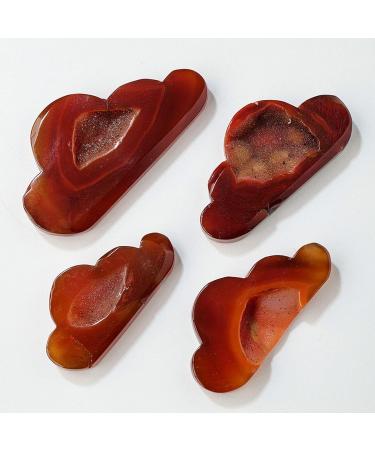 Natural Red Agate Crystal Geode Cloud Shape Crystal Stone Crystal Reiki Worry Stone for Therapy Geometry Balancing 60g Home Goods (Size : 100g) - Buy Online on GoSupps.com
