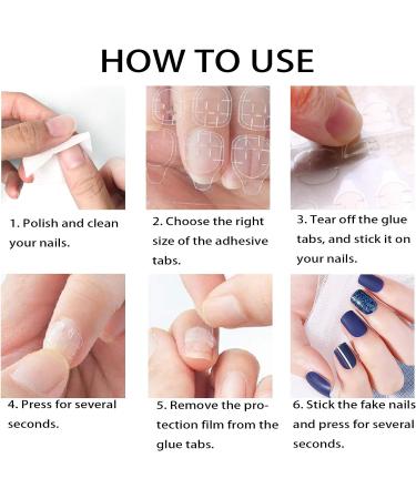 Allstarry 1200 Pieces Double-Sided Jelly Nail Stickers - Waterproof Breathable Super Sticky False Nail Glue for Perfect Manicures - International Shipping Available - Buy Online on GoSupps.com