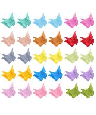 50 pieces butterfly hair clips mini hair clips claw hair clip butterfly hair clip claws hair clips for women girls children hair jewelry (jelly color) ... blue