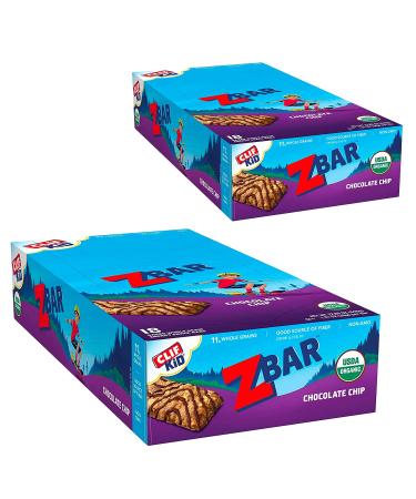 CLIF KID ZBAR - Organic Granola Bars - Chocolate Chip - Non-GMO - Organic -Lunch Box Snacks (1.27 Ounce Energy Bars, 36 Count) 1.27 Ounce (Pack of 18)