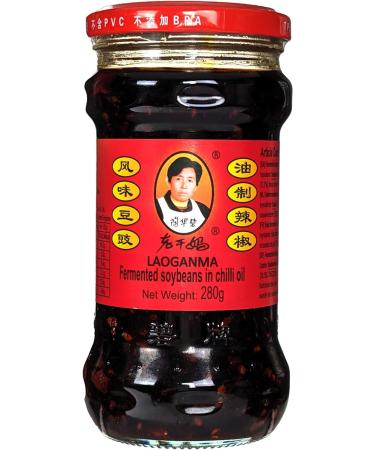 Laoganma Authentic Chinese Fermented Soybeans in Chilli Oil 280g & Crispy Chilli in Oil 210g Spicy Condiment (Pack of 2) - Buy Online on GoSupps.com