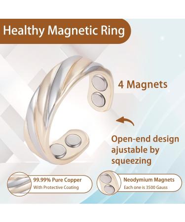 MagVIVACE Pure Copper Ring for Women - 3500 Gauss Magnetic Rings for Health & Wellness | International Shipping Available - Buy Online on GoSupps.com