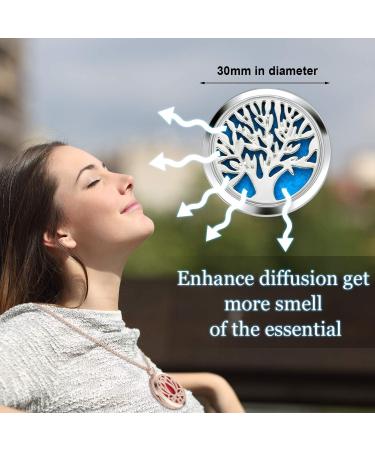 Buy Hicarer Essential Oil Necklace Diffuser | Aromatherapy Pendant with 14 Refill Pads | International Shipping Available - Buy Online on GoSupps.com