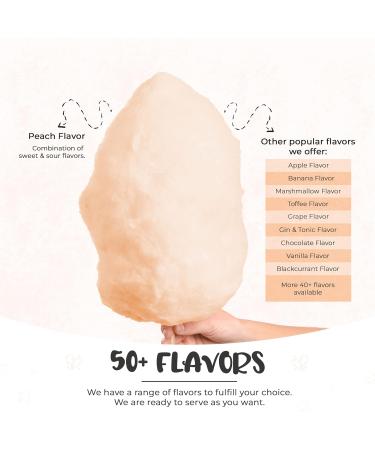 Baking Beauty and Beyond Premium Peach Floss Sugar - Natural Ingredients for Cotton Candy - 800g Bulk Floss Sugar - Perfect for Every Occasion - Buy Online on GoSupps.com