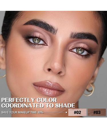 FOCALLURE 2PCS Eyeshadow Stick Set - Shimmer & Matte Cream Pencil Crayons | Long Lasting, Waterproof, Brightening Eye Makeup | With Blending Brush - Buy Online on GoSupps.com