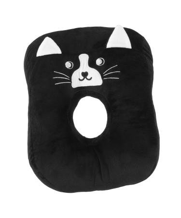 GLEAVI office pillow sleeping pillow desk cushion pillow for sleeping headrest face pillow desk pillow for sleeping donut for the ear filling toy travel plush black 30x24cm