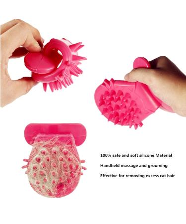 PETCYY Cat Brush Shedding Grooming | Soft Massage Tongue Brush for Cats | Mimics Mama Cat Licking | Comforting Pet Gift (Rose Red) - Buy Online on GoSupps.com