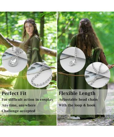 Hapdoo Fairy Crown - Renaissance Medieval Hair Accessories for Women | Silver Fairy Headpiece and Crowns - Buy Online on GoSupps.com