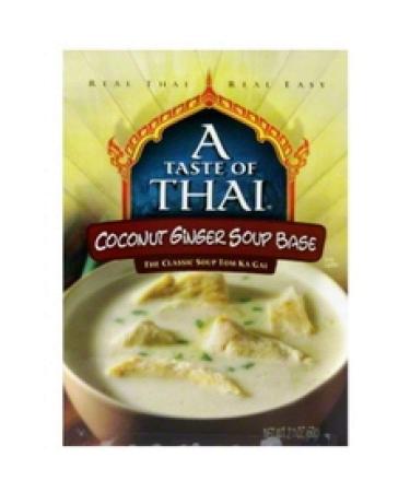 A Taste of Thai Coconut Ginger Soup Base - 2oz Pack of 6 Ready-to-Use Mix | Flavored with Classic Thai Spices | Use as Rub Marinade or Dip | Non-GMO | Gluten-Free