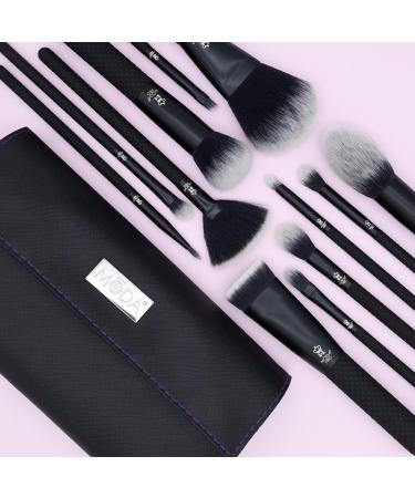 M DA PRO 13PC Wrap Kit - Professional Black Makeup Brush Set for Flawless Application - Buy Online on GoSupps.com