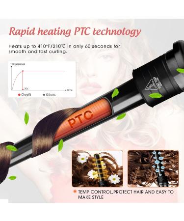 Lockenstab 5 in 1 Set - Multifunctional Wave Iron with Ceramic Coating & Interchangeable Wands for Gorgeous Beach Waves - Includes Gloves & Lock Winder Kit - Buy Online on GoSupps.com