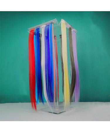 BEIJIALY Acrylic Hair Extension Stand Transparent Braiding Rack Hair Extension Separator Holder Professional Wigs Display Rack Holder for Hair Salon Home - Buy Online on GoSupps.com