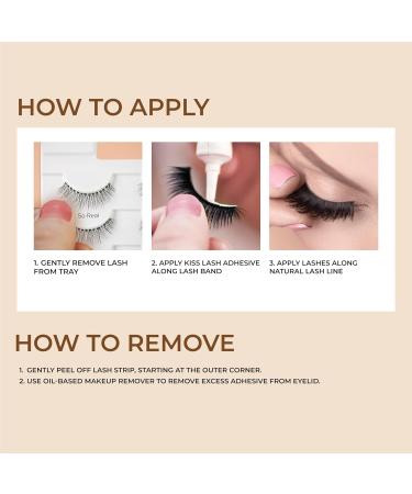 KISS My Lash But Better - 10mm False Eyelashes Contact Lens Friendly Reusable Strip Lashes Easy to Apply 1 Pair - Shop Now for International Shipping - Buy Online on GoSupps.com
