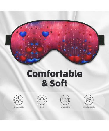 Abstract Heart Print Unisex Sleep Mask | Double-Sided Eye Mask for Sound Sleep & Skin Care - Shop Now - Buy Online on GoSupps.com