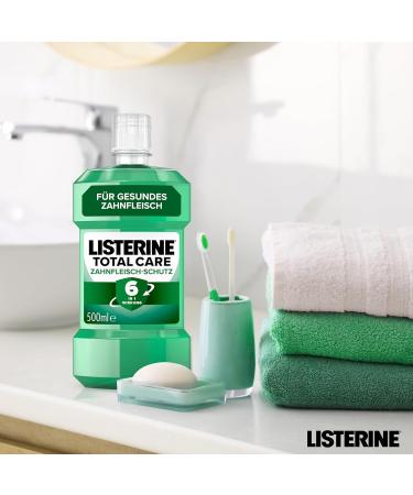 Shop Listerine Total Care Gear Protection 6 x 500ml Antibacterial Mouthwash | 6-in-1 Gum Health & Fresh Breath | International Shipping Available - Buy Online on GoSupps.com