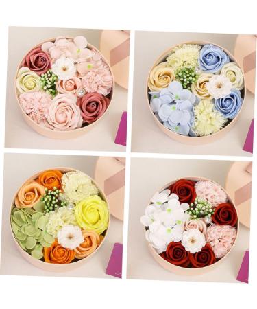 DOITOOL 1pc Soap Women Christmas Soap Rose Bouquet Plant Soap Plant Rose Soap Scented Soap Rose Wedding Favors Rose Round Box - Buy Online on GoSupps.com