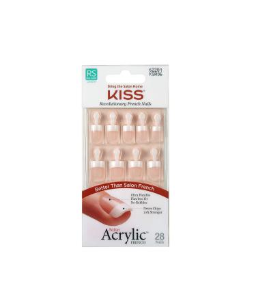 Kiss Salon Acrylic French 28 Nails (KSA06)