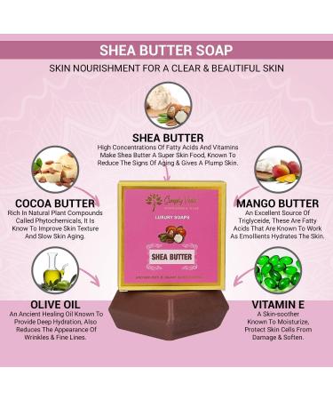 Luxury Natural Handmade Shea Butter Soap Bar | Paraben & Sulphate Free | Moisturizing & Cleansing | Essential Oils | 115g | International Shipping Available - Buy Online on GoSupps.com