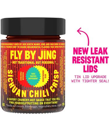 FLY BY JING Sichuan Chili Crisp 6oz Deliciously Savory Umami Spicy Tingly Crispy Gourmet All Natural Vegan Gluten-Free Hot Chili Oil Sauce with Sichuan Pepper Good on Everything - Buy Online on GoSupps.com