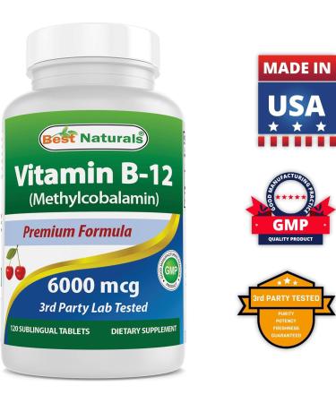 Best Naturals Vitamin B12 6000 mcg & Vitamin K2 (MK7) with D3 - Buy Online on GoSupps.com