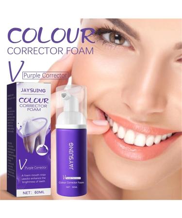 Purple Teeth Whitening Toothpaste 60ml - Brighten & Whiten Stained Teeth | Color Correction for Smoking & Yellow Stains - Buy Online on GoSupps.com