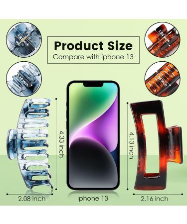 Zou.Rena Big Claw Clips for Thick Hair - 4.3 Inch Slipproof Glossy Hair Clips for Women & Girls - Strong & Shiny Long Hair Accessories - Buy Online on GoSupps.com