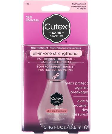 Revlon Cutex All-In-One Nail Strengthener Treatment Base & Top Coat (13.6ml) - Chip Resistant Formula for Weak & Damaged Nails - Buy Online on GoSupps.com