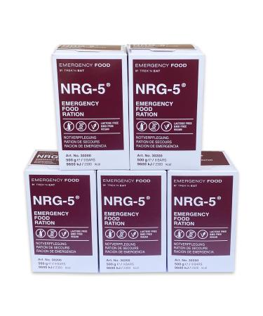 NRG-5 Energy seal Outdoor Bar Emergency food-45 bar 5-day stock for 1 adult-long-lasting compact and nutrient-rich survival food for crisis situations neutral light sweet 5-day supply