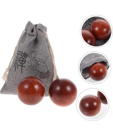 Solustre Wooden Hand Massage Balls - 3 Set Handball Fitness Rolling Balls for Hand Therapy & Sports - Buy Online on GoSupps.com