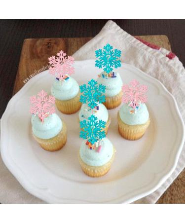 24 Pack Snowflake Gender Reveal Cupcake Toppers Pink Blue Winter Snowflake Cupcake Picks for Baby Shower Winter Wonderland Snowflake Theme Birthday Gender Reveal Party Cake Decorations Supplies 14 - Buy Online on GoSupps.com