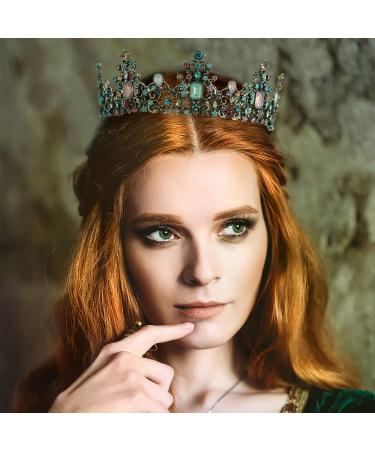 Gold Princess Crown | Rhinestone Birthday & Wedding Queen Tiara | Cosplay & Halloween Hair Accessory - Buy Online on GoSupps.com