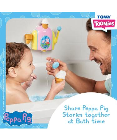 Peppa Pig Bubble Ice Cream Maker - Fun Bath Toy for Kids | TOMY Toomies Foam Cone Factory for 18 Months to 4 Year Old Boys & Girls - Buy Online on GoSupps.com