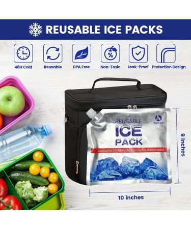 AGECASH A Ice Packs for Lunch Bags Cooler Long Lasting Cold Freezer Ice Pack for Lunch Box Keeps Food Cold & Fresh 2 Pack Medium - Buy Online on GoSupps.com