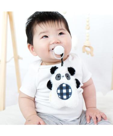 BooginHead Plaid Panda Pacifier Holder Stuffed Animal & Clip Set - 2 Piece Baby Pacifier Accessory - Buy Online on GoSupps.com