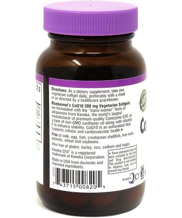 Bluebonnet Nutrition CoQ10 200 mg - 60 Veggie Softgels | Heart & Energy Support - Buy Online on GoSupps.com