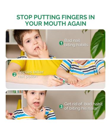 Kids Nail Biting Treatment - Anti-Biting Thumb Sucking Stop - Natural & Safe Nail Care - Buy Online on GoSupps.com