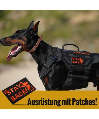 Oneigris Hi-Vis Reflective Dog Patches - Orange/Black Laser-Cut Design for Enhanced Visibility | International Shipping Available - Buy Online on GoSupps.com