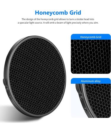 NEEWER Metal Barn Door Set with Grid & Color Gels for 7 Reflector Bowens Mount - Buy Online on GoSupps.com