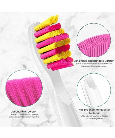 5 Soft Bristle Replacement Brushes for Fairywill D7/D7/507/508/515/117/959 Toothbrush - Compatible Pink Brush Heads - Buy Online on GoSupps.com