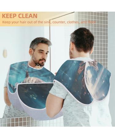 Shark Beard Bib Apron for Men | Beard Hair Catcher & Gift for Dad | Perfect for Shaving | Suction Cups Included - Buy Online on GoSupps.com