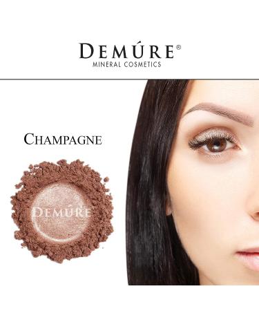 Demure Mineral Deep Champagne Shimmer Eyeshadow - Loose Powder Glitter Eye Makeup - Buy Online on GoSupps.com