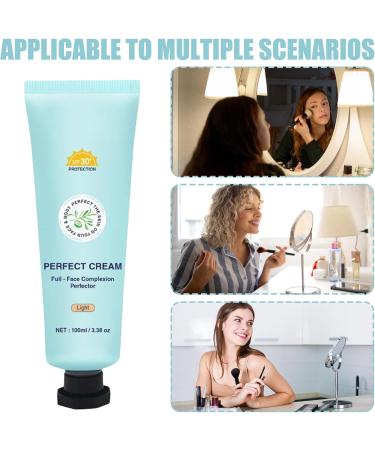 Body foundation waterproof SPF 30 100 ml waterproof day cream with color pigments longlasting care makeup for outdoor sports tropical travel swimming and daily use Light - Buy Online on GoSupps.com